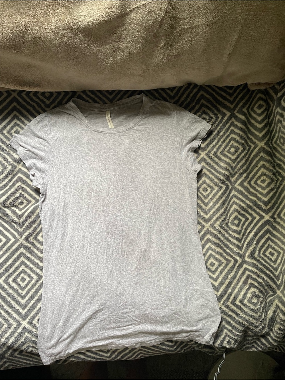 Babaton Light Gray Crewneck Short Sleeve Tee